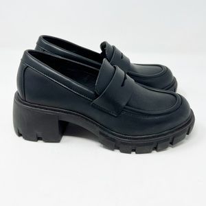 Steve Madden Chunky Lug Sole Loafers Black Size 7.5